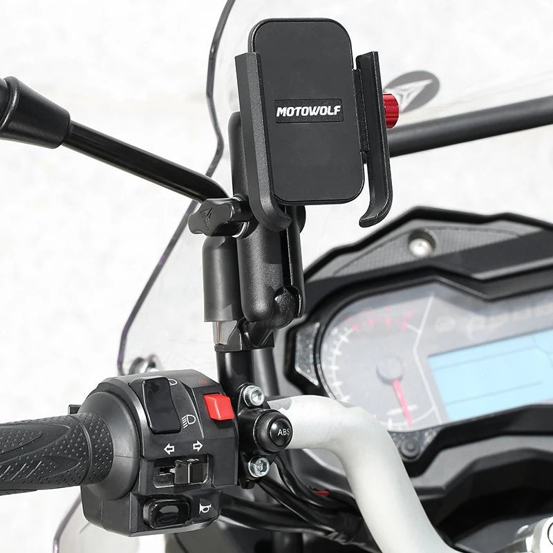 Support téléphone moto Universel | MX12 Fixation Rétroviseur - LE PRATIQUE DU MOTARD