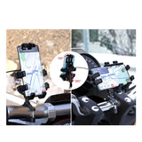 Détail du chargeur USB 5V 2A du support téléphone moto enduro et de sa fixation guidon en ABS