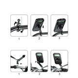 Support smartphone moto universel en ABS avec fixation rétroviseur ou guidon