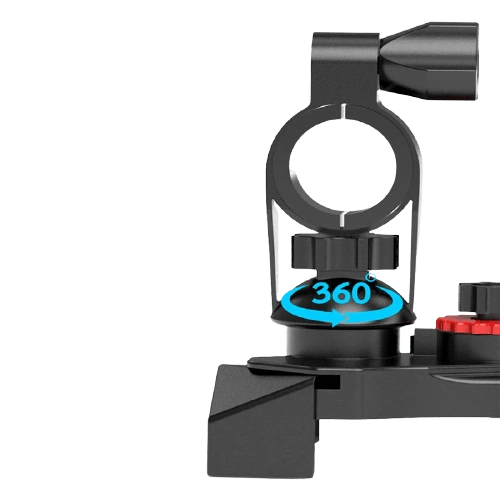 Support téléphone moto Triumph Thunder vu de face avec griffes d'angle antichoc