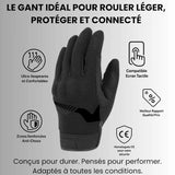 Gant moto été homme tactile noir | Homologué CE 1KP - LE PRATIQUE DU MOTARD
