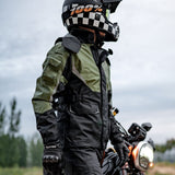 Ensemble veste et pantalon de pluie moto réfléchissants