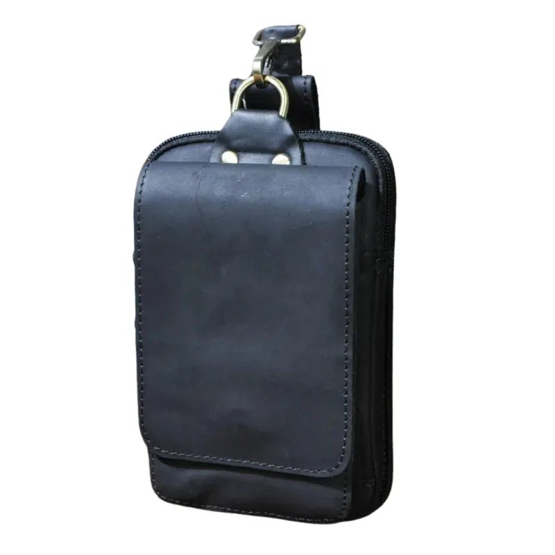 Pochette Ceinture en Cuir Véritable – Style Rétro et Ultra - Pratique - LE PRATIQUE DU MOTARD
