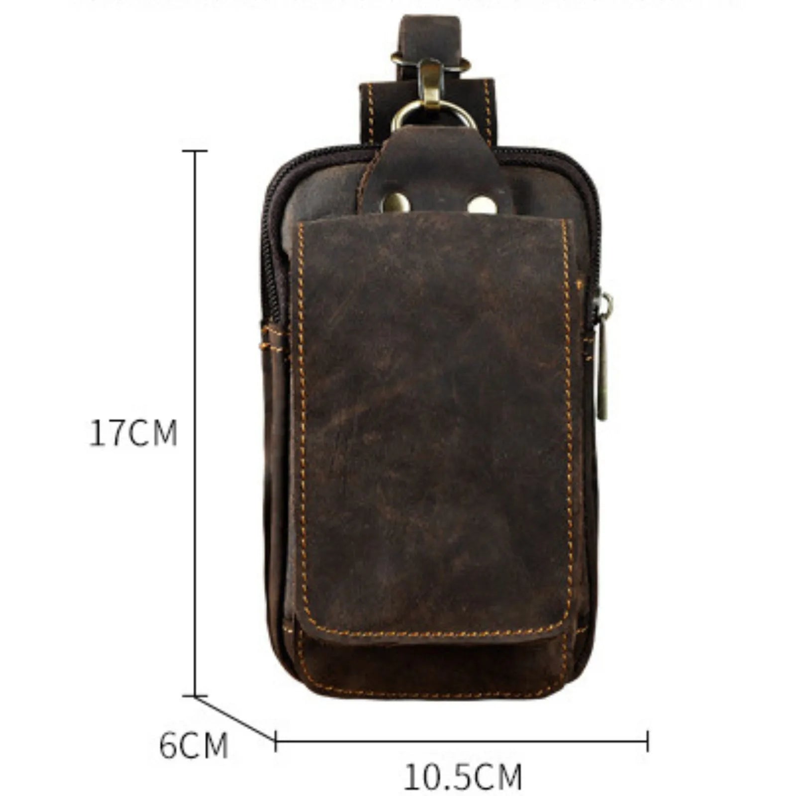 Pochette Ceinture en Cuir Véritable – Style Rétro et Ultra - Pratique - LE PRATIQUE DU MOTARD