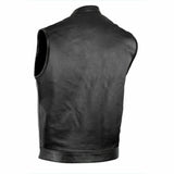 Veste / Gilet  moto cuir sans manche | SOA | DESTOCKAGE