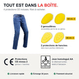 Jean Moto Homme Homologué AA — Coques Genoux et Hanches Incluses | ASFALT™
