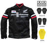 Blouson moto été | Honda Racing HRC (Noir) - LE PRATIQUE DU MOTARD