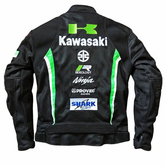 Blouson Moto Été Kawasaki Racing – Mesh Ventilé | 5 Protections CE Incluses - LE PRATIQUE DU MOTARD