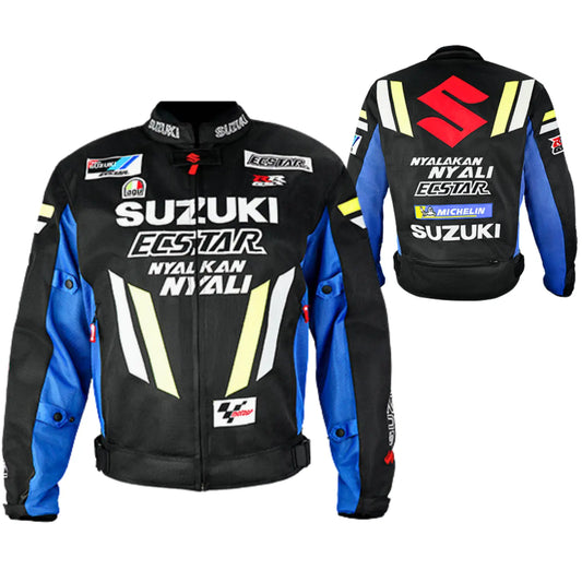 Blouson moto été | Suzuki Bleu et noir - LE PRATIQUE DU MOTARD