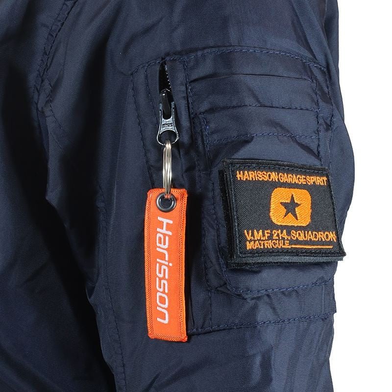 Bombers Moto Maxtex 300d Homme Harisson Maverick Bleu CE - LE PRATIQUE DU MOTARD