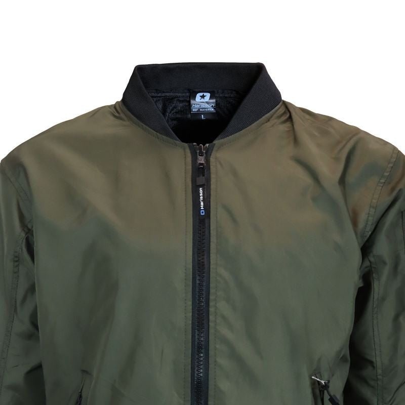 Bombers Moto Maxtex 300d Homme Harisson Maverick Kaki CE - LE PRATIQUE DU MOTARD