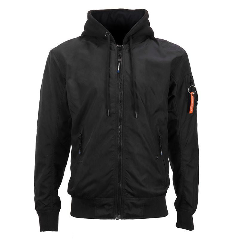Bombers Moto Maxtex 300d Homme Harisson Maverick Noir CE - LE PRATIQUE DU MOTARD