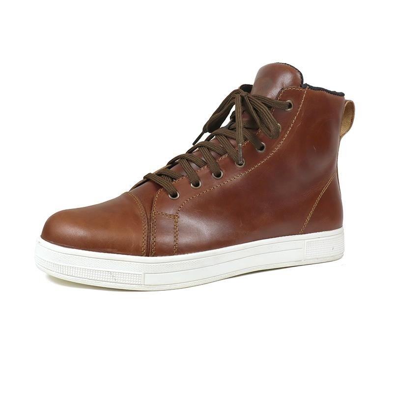 Chaussure Moto Homme Harisson Curtis WP Marron — Waterproof Cuir CE - LE PRATIQUE DU MOTARD