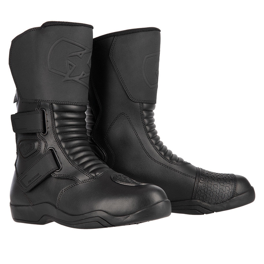 Bottes Moto Homme Oxford Delta 2.0 — Cuir Imperméable Dry2Dry™, Noir