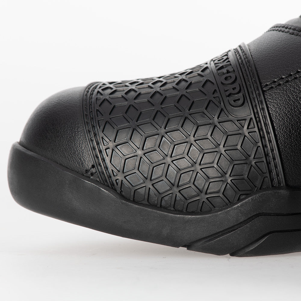 Bottes Moto Homme Oxford Delta 2.0 Short — Cuir Imperméable Dry2Dry™, Noir