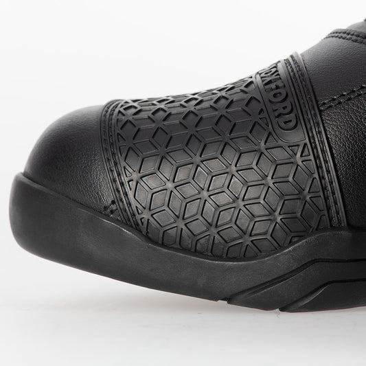 Bottes Moto Homme Oxford Delta 2.0 Short — Cuir Imperméable Dry2Dry™, Noir
