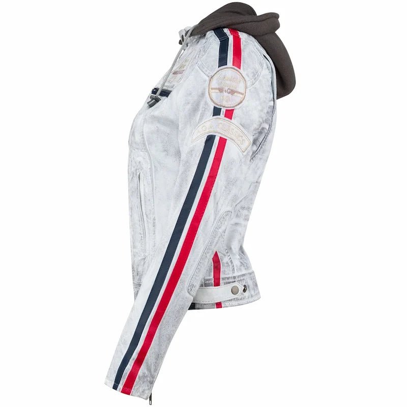 Blouson cuir moto rétro chic pour femme | LEGENDARY 58™ - LE PRATIQUE DU MOTARD