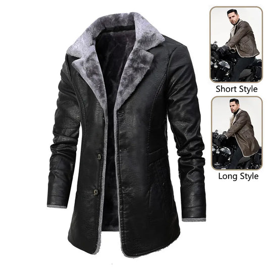 Men's Jacket with Fur Lining - Short &amp; Long Style