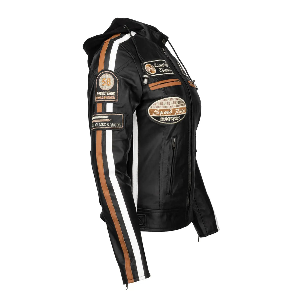 Blouson cuir moto femme style vintage | LEGENDARY 58™ Noir — Le style