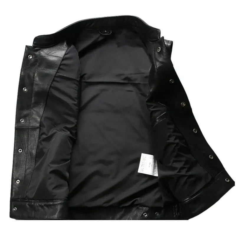 Sleeveless leather jacket -SOA