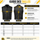 Veste / Gilet  moto cuir sans manche | SOA | DESTOCKAGE