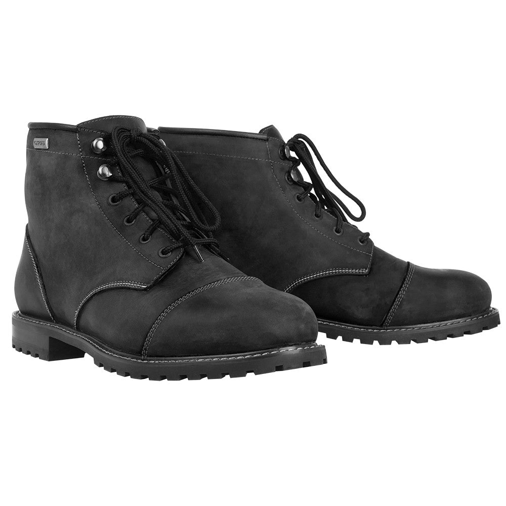Bottes Moto Homme Oxford Hardy — Cuir Imperméable Style Casual, Anthracite