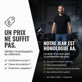 Jean Moto Homme Homologué AA — Coques Genoux et Hanches Incluses | ASFALT™