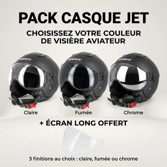 Aviator motorcycle helmet - S779 LEOV Matt Black