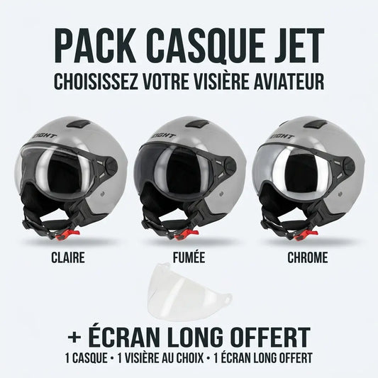 JET motorcycle aviator helmet - Gray S779 LEOV