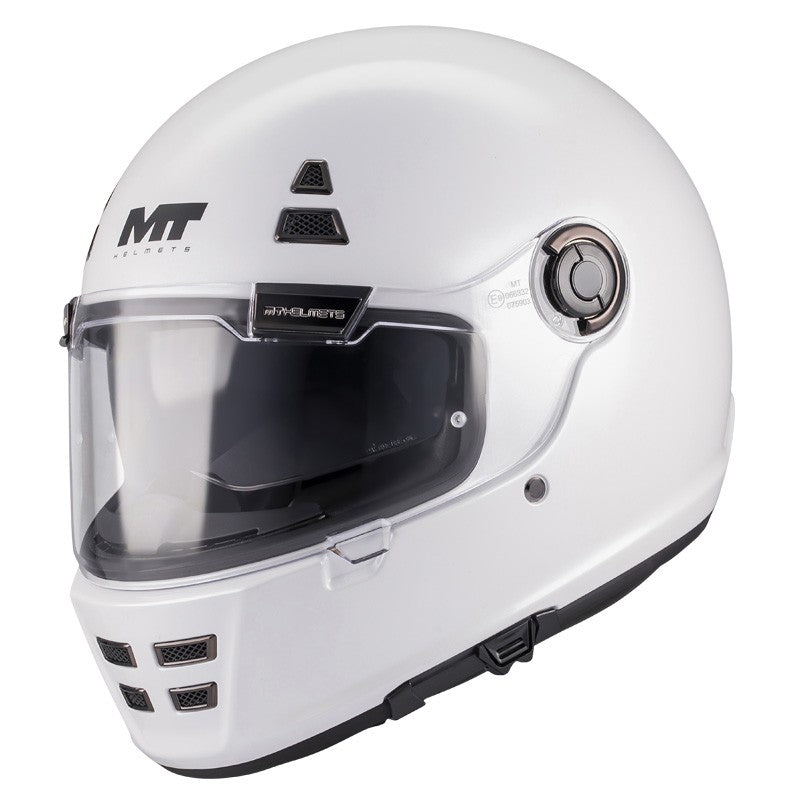 Casque moto Intégral vintage | MT JARAMA BLANC NACRE - LE PRATIQUE DU MOTARD