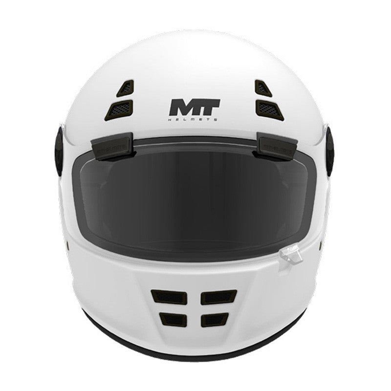 Casque moto Intégral vintage | MT JARAMA BLANC NACRE - LE PRATIQUE DU MOTARD