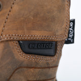 Bottes Moto Homme Oxford Kickback — Cuir Imperméable Casual Montant, Marron