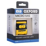 Oxford Micro XA5 — Bloque-Disque Moto avec Alarme 100 dB