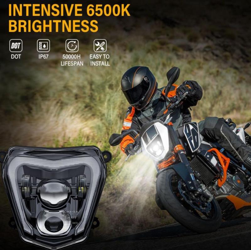 Phare LED moto KTM Duke 690 | 2012 - 2019 | Homologué - LE PRATIQUE DU MOTARD