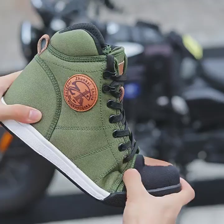 Men's motorcycle sneakers - Green