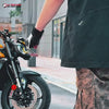 Motorcycle Gloves Leather Mittens | 3D Carbon Shell &amp; Pro Grip