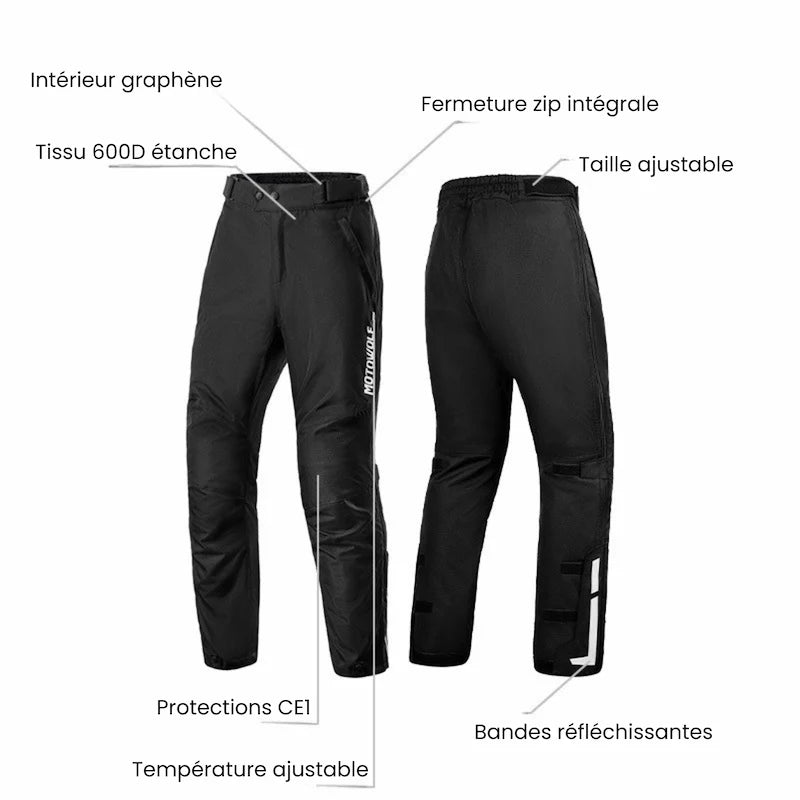 Surpantalon Moto Hiver Chauffant & Étanche | AURORA™ - LE PRATIQUE DU MOTARD