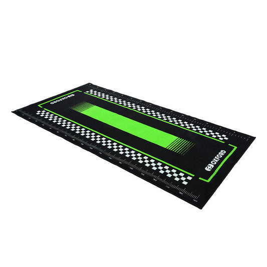 Tapis de sol moto Tapis d'Atelier Moto Oxford Pitlane Vert 200x100cm — Garage & paddock moto