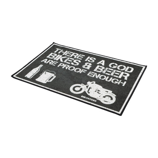 Tapis de Garage Moto Oxford Bikes and Beer | 90x60cm