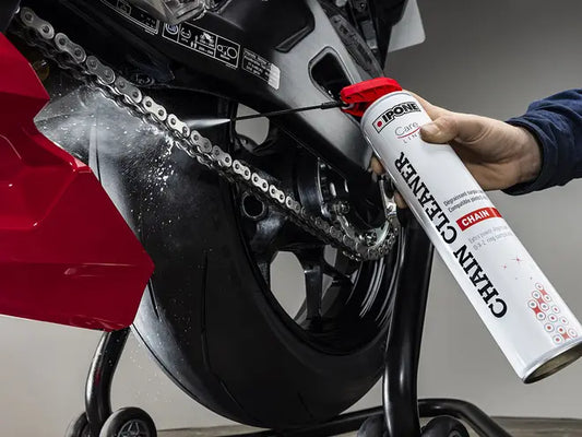 Pack Entretien Chaîne Moto Ipone — Chain Cleaner 750ml + Graisse X-TREM 750ml + Brosse