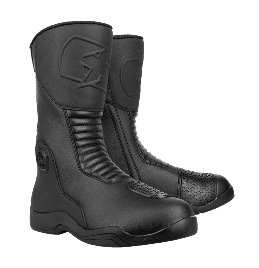 Bottes Moto Femme Imperméables CE, Noir | Tracker 2.0