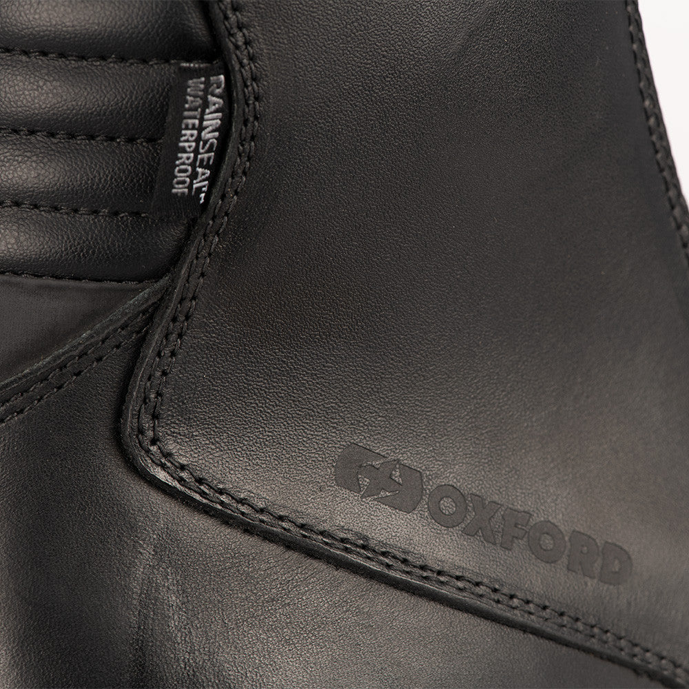 Bottes Moto Femme Oxford Valentina — Cuir Imperméable CE, Noir