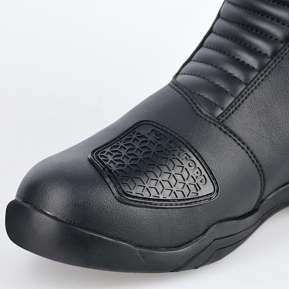 Bottes Moto Homme Oxford Warrior 2.0 — Imperméables Double Zip CE, Noir