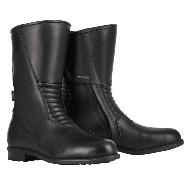 Bottes Moto Femme Oxford Valentina — Cuir Imperméable CE, Noir