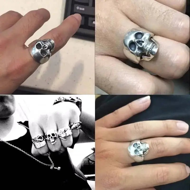 Bague motard tête de mort (argent) - LE PRATIQUE DU MOTARD