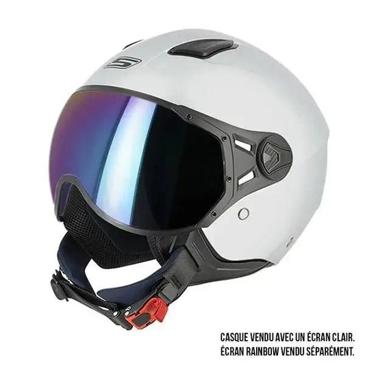 Casque moto Jet - Aviateur Gris Mat - LE PRATIQUE DU MOTARD