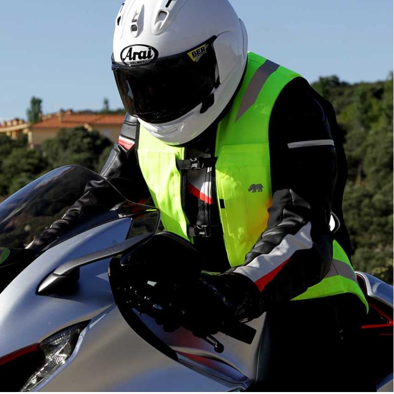 Gilet Airbag Moto | TS4 Jaune - LE PRATIQUE DU MOTARD
