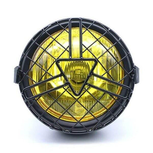 Phare moto vintage jaune - LE PRATIQUE DU MOTARD