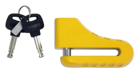 Antivol moto - Bloque Disque Moto Ø10mm Jaune - Le Pratique du Motard