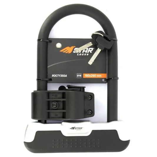 Antivol U 180 X 260 mm Ø18mm + Support De Fixation - Le Pratique du Motard